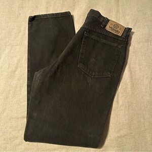 Wrangler Men's Black Denim Jeans 100% Cotton Regular Fit Made In USA 34x34